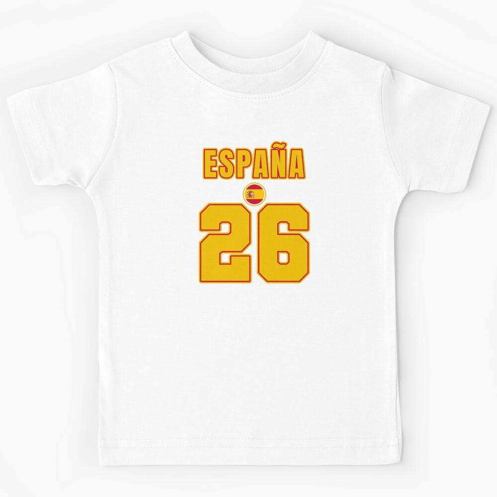 Spain 26 Football Shirt Style Design – Spain National Team Apparel Kids T-Shirt 100