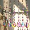 Crystal Suncatcher Stained Glass Crystal Lighting Pendant Chain Hanging Window Wind Chimes Rainbow Maker Home Garden Decoration