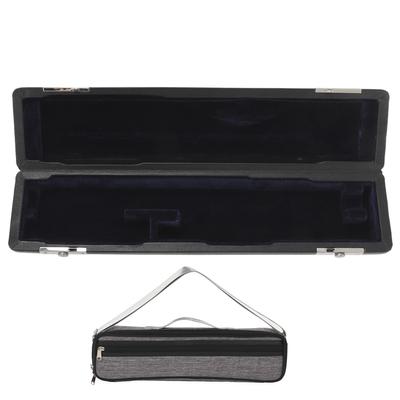 Leather Flute Case Oxford Cloth Cotton Gray Cases Cover Bag for 16 Hole Flutes Music Lovers