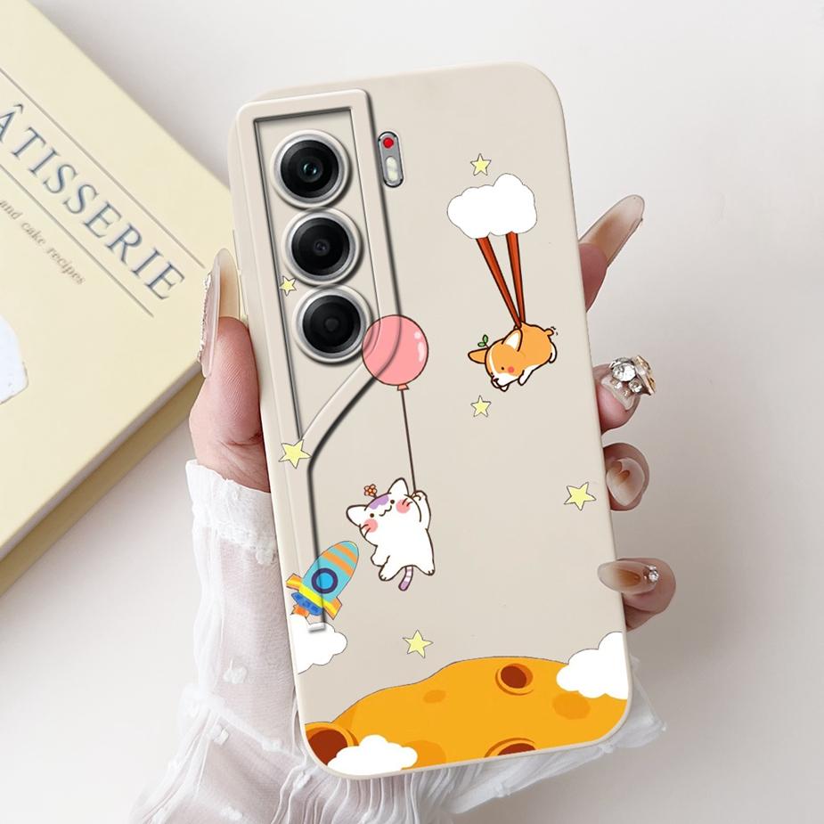 For Tecno Camon 40 CM5 Case Camon40 Pro 4G CM6 Cute Cat Astronaut Cartoon Cover Soft Silicone Case For Tecno Camon 40 Pro Fundas