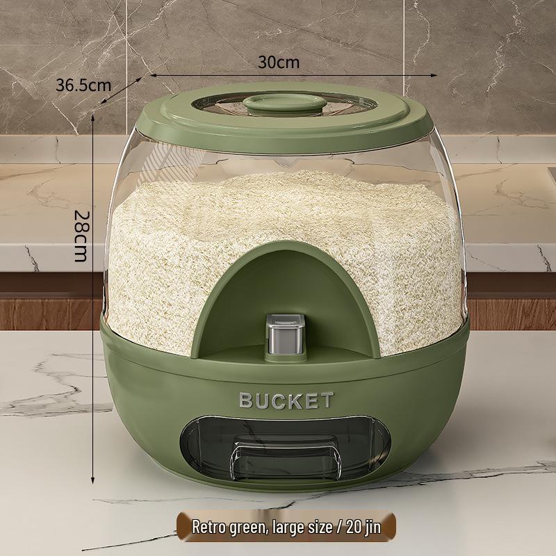 Moisture-Proof Insect-Resistant Rice Storage Container - Food-Grade Press-Type Jar for Flour and Grains