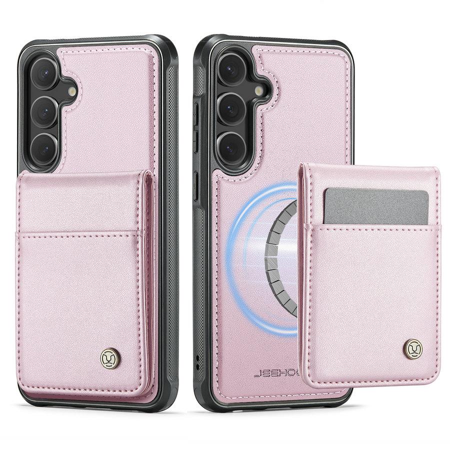 CaseMe Mobile Cover for Samsung S24 S25 Edge Strong Magnetic Kickstand Flip Cover for samsung galaxy S16 Detachable Back Case