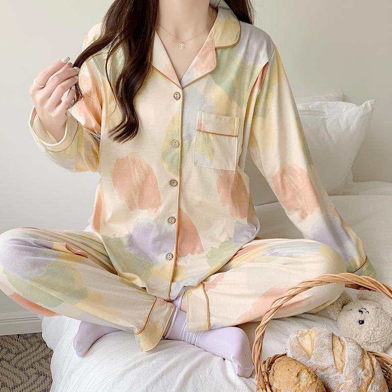 New Style Monthly Clothing Spring, Fall and Summer Postpartum Maternal Breastfeeding Breastfeeding Maternity Pajamas Homewear