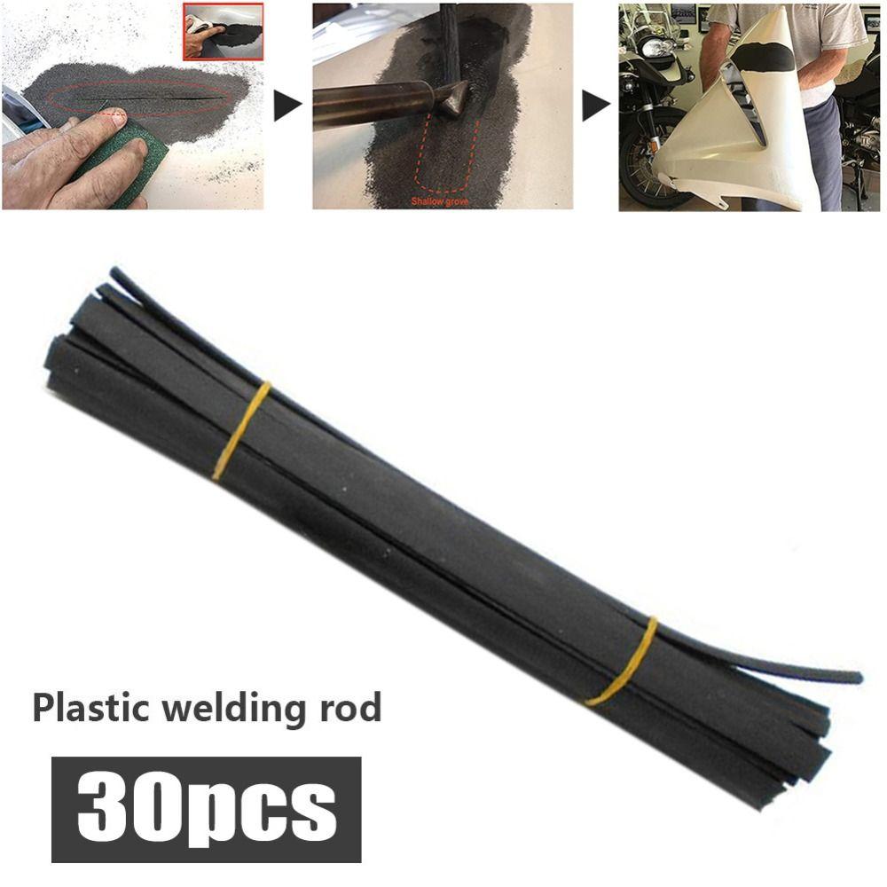 

30pcs Durable Black PP Supplies Welding Sticks Bumper Kayak Rods Plastic Welding Rods 30pcs/set