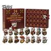 Unique Christmas Gifts for Her Magic Animal Advent Calendar, 24-Day Highland Cow/Cat/Sheep/Red Bird Acrylic Ornament Set, Cow Calendar 2D Flat