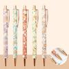 Creative Press Metal Pen Cute Cartoon Ballpoint Pens Portable INS Print Pen  Office Supplies