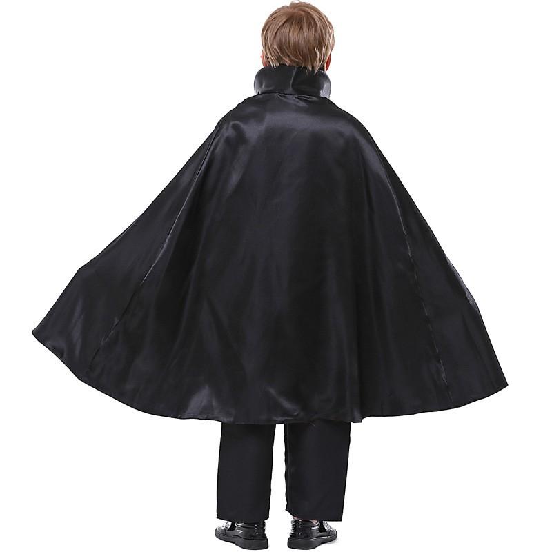 Boys Vampire Costume Set Black Red Cape Formal Outfit Halloween Party Stage Performance