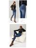 Plus Size Fleece-Lined High Waist Skinny Jeans for Women, Slim Fit Autumn Winter Pants