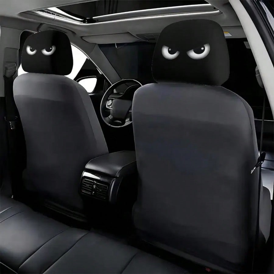2pcs Car Headrest Covers - Fits All Models, No Filling Design