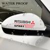 Car Rearview Mirror Decal Decorative Sticker For Mitsubishi Lancer Ralliart ASX Mirage Pajero Xpander Attrage L200 Eclipse Cross