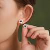 Flower s925 sterling silver stud earrings natural lapis lazuli new design sense small fresh sweet accessories women