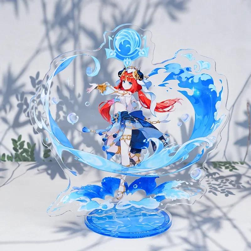 Game Impact New Stand Figure Acrylic Yelan Chevreuse Navia Xiao Cosplay Model Plate Desk Decor Fans Friend Gift