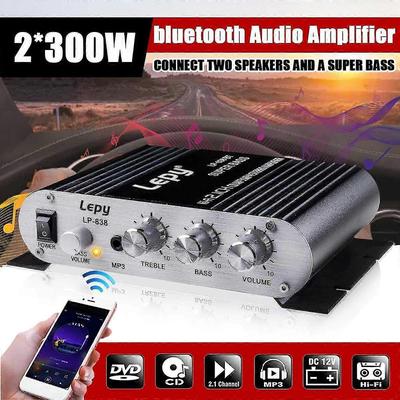 2.1 Kanaal 2x300w Bluetooth Digitale Eindversterker Subwoofer Hi-fi Mp3 Stereo Versterker Home Bass Audio Speler Klasse D