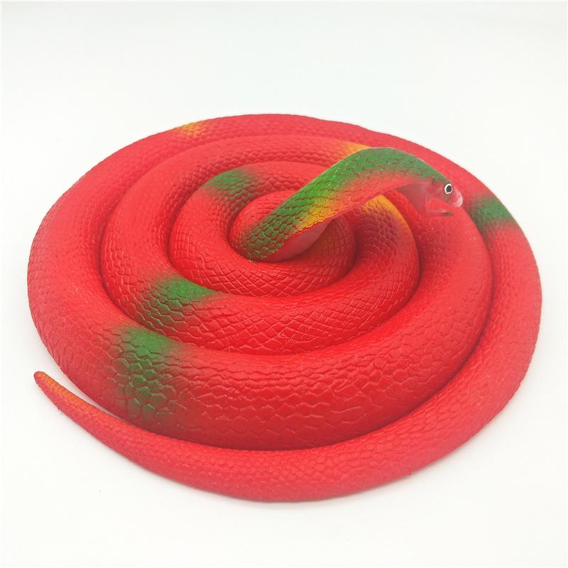 Children's Soft Rubber Toy - Large Green Fake Snake Prank Model