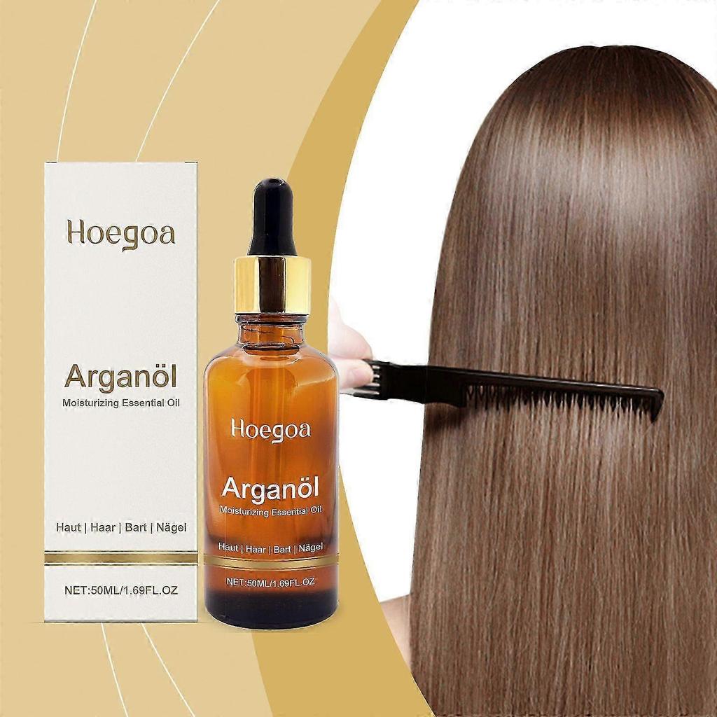 2025 Premium Organic Argan Oil from Morocco - Pure Cold Pressed - For Skin, Hair, Beard & Nails - Moisture, Shine & Anti-Aging Care