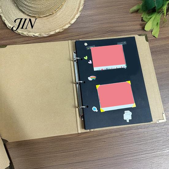 Verschleißfestes Fotoalbum mit losen Blättern DIY-Album, Hardcover Scrapbook Kompressionsfestes Andenken für Hochzeitstag Baby