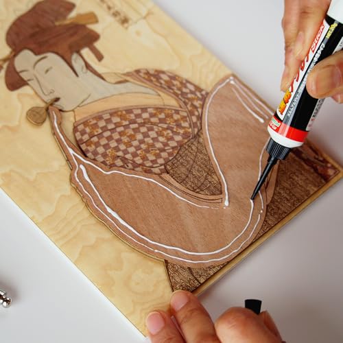 KINOWA "Girl Blowing a Poppen" Woodcut Original Handmade Kit Ukiyo-e Utamaro Made in Japan