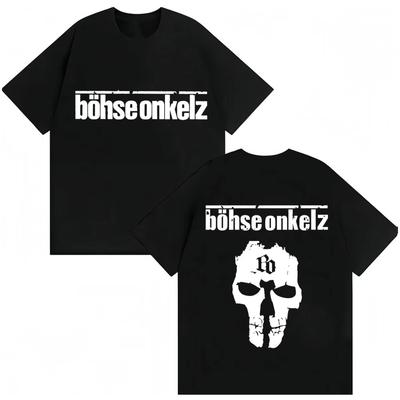 2026 Summer Hot Sale Rock Band Böhse Onkelz Graphic T-shirts Men Women Vintage Hip Hop Gothic T Shirt Y2K Gothic Cotton Oversized T-shirts
