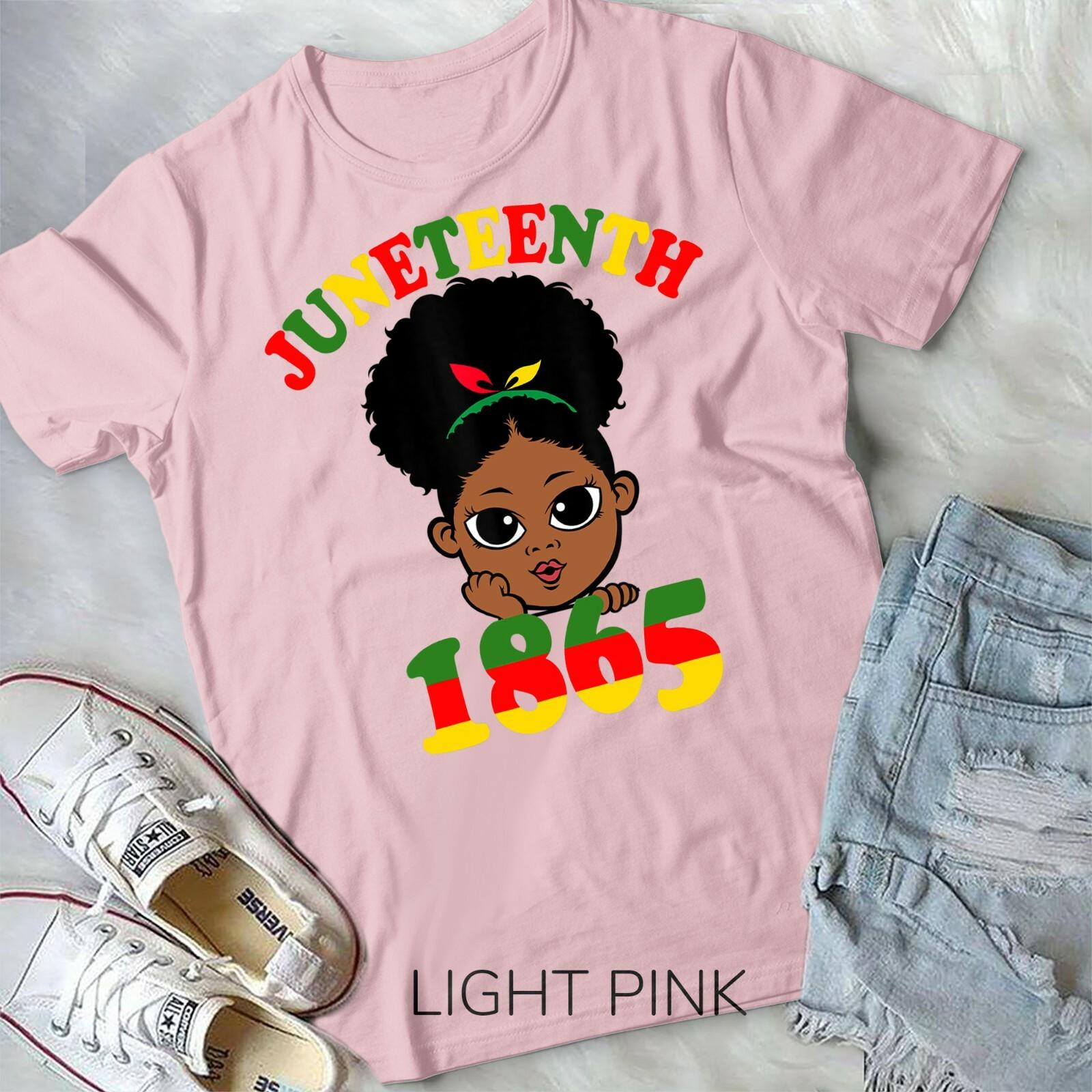 Juneteenth Celebrating 1865 Cute Black Girls Kids Unisex Youth T-shirt XXXXL