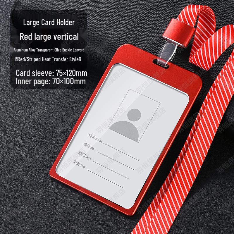 Mitarbeiter-Ausweishalter aus Aluminiumlegierung mit Lanyard
