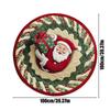 Tapis de Noël 3D 39 pouces Rond Père Noël Lavable Tapis de Porte Illusion d'Optique Tapis de Zone pour Intérieur Salle de Bain Entrée Maison