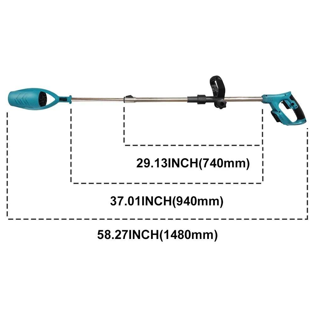 High Power Extended Air Blower Garden Cleaning Power Tool Foldable Pole Turbo Jet Fan Cordless Portable Leaf Blower