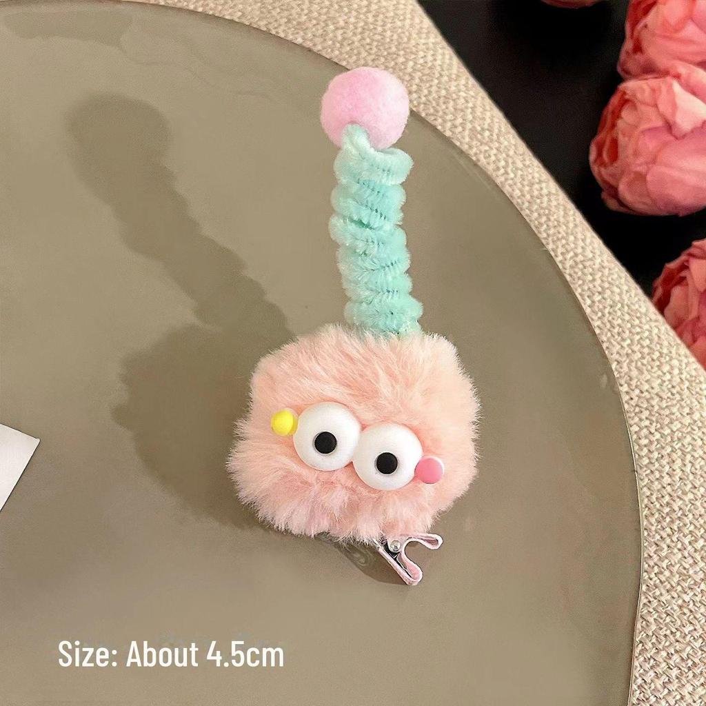 2023 Cute Colorful Monster Plush Hairpin - Funny Fur Duckbill Clip Headdress for Women