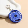Keychain Pendant Small Barbell Charm Gym Keyring Sports Style Mini Fitness