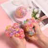 Regenbogen-Perlen-Stressball - Squishy Fidget Spielzeug für Kinder & Erwachsene, Sensorische Angstlinderung Anti-Druck Knetball für das Büro