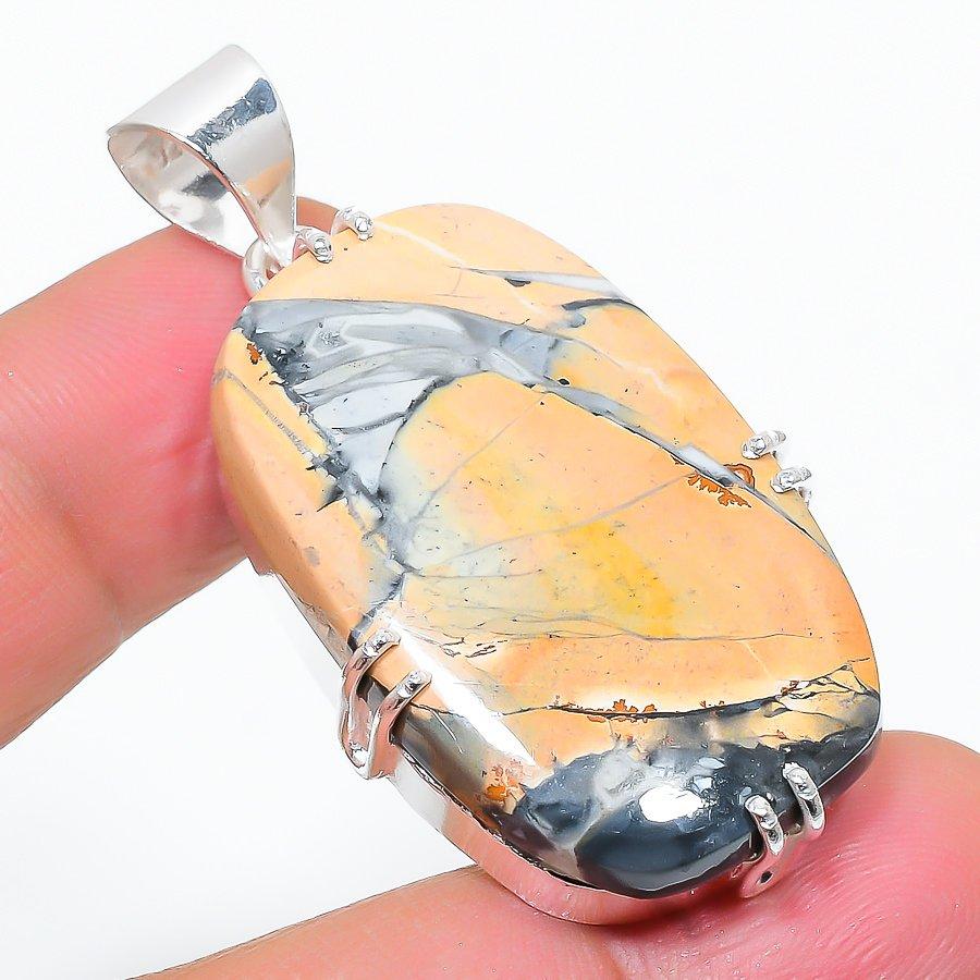 

Malinga Jasper Gemstone Handmade Ethnic Jewelry Pendant 1.89 VR-2432