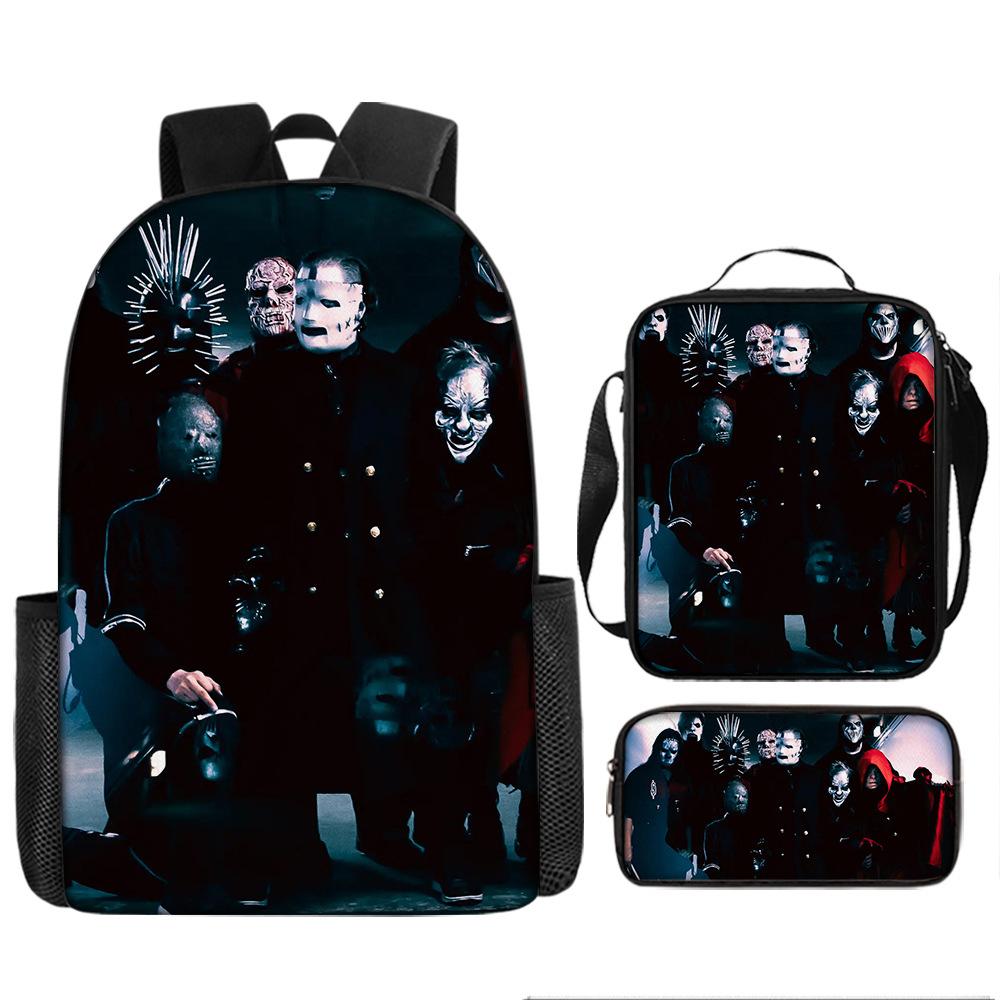Plecak na Halloween Ciężki Metal Rock Slipknot Plecak z Nadrukiem Cyfrowym Torba na Ramię Piórnik