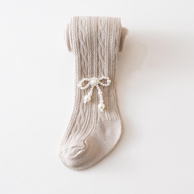 Children Cotton Tights Girls Cute Bowknot Pantyhose Kids Stocking Baby Girls Pantyhose Infant Knitted Tights