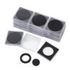 20Pcs Coin Capsules Holder 20mm-40mm Acrylic Square Adjustable Gaskets Organizer Storage Box Round Medal Coin Protection Box