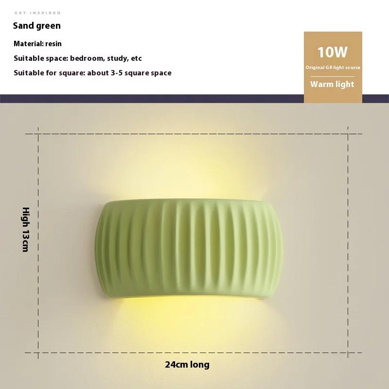 Resin Bedroom Bedside Lamp Corridor Lamp Balcony Living Room Dining Room Simple Modern Wall Lamps French European Wall Lights
