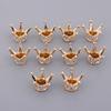 10Pcs Diamante Buttons for Hair Clip, Cellphone, Bridal Headwear, Bridal Dress Jewelry Making Accessory