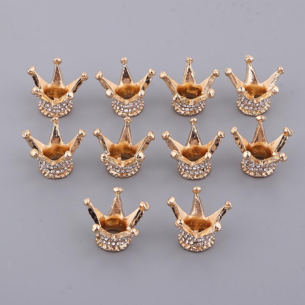 10Pcs Diamante Buttons for Hair Clip, Cellphone, Bridal Headwear, Bridal Dress Jewelry Making Accessory