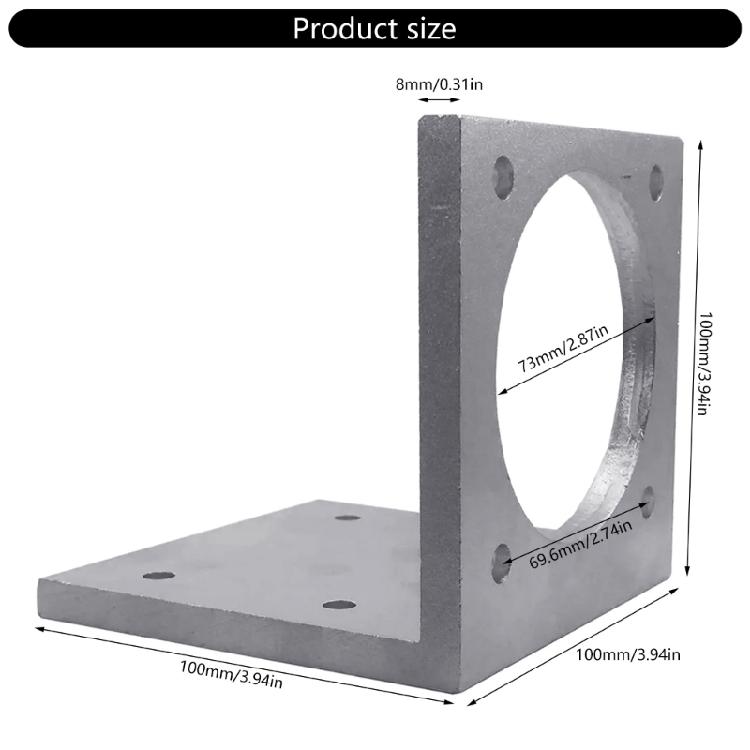 Industrial 86 Stepper Motor Bracket Strong Aluminum Designs Motor Base Easy to Carry 86 mm Stepper Motor Support Base