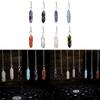 Healing Crystal Pendant Necklaces Pointed Stone Charm Necklace Spiritual Gemstones Pendants Jewelry for Women Girls