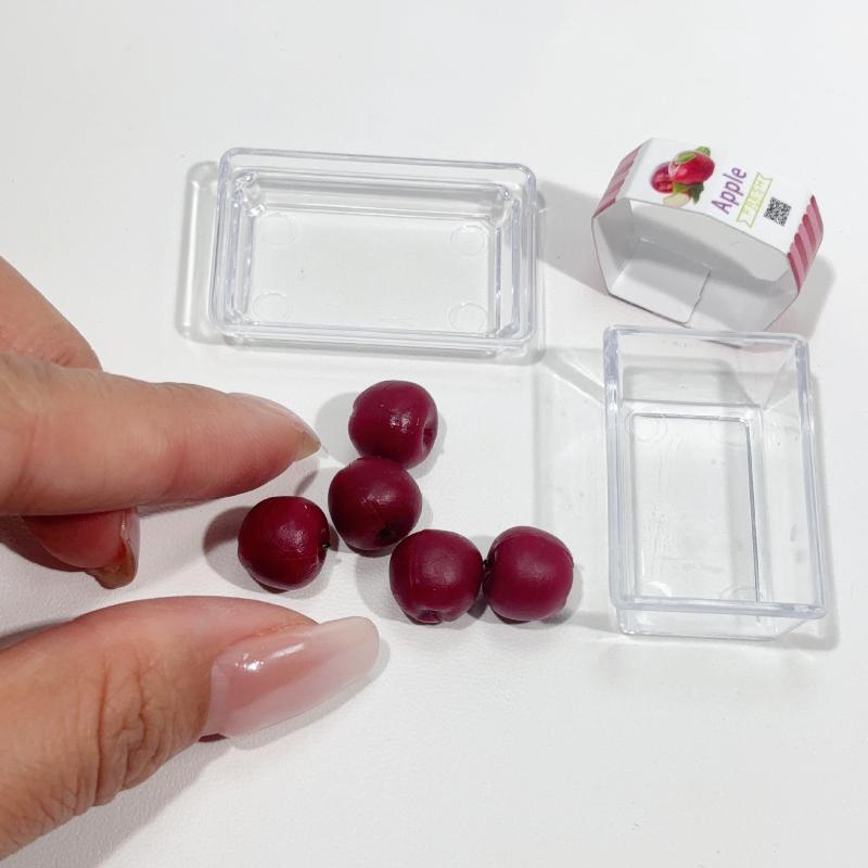 

1set 1/6 Dollhouse Mini Simulation Food Supermarket Vegetable Fruit Kit With Clear Box Doll Accessories For Kids