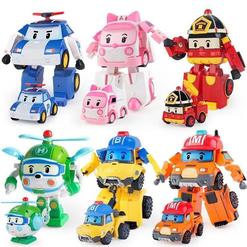 Teacher-Recommended Sheriff Perli Transforming Police Car Robot Toy for Kids