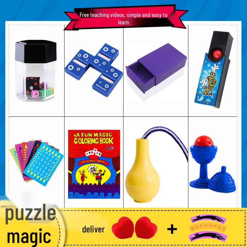 Advanced Magic Props Set: Vibration Trick, Object Restoration, Transform Empty Box, Red-to-Blue Ball.