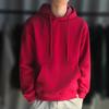 Front Pocket Drawstring Long Sleeve Pullover Hoodie Autumn Winter Solid Color Fleece Lining Hooded Sweatshirt Streetwear