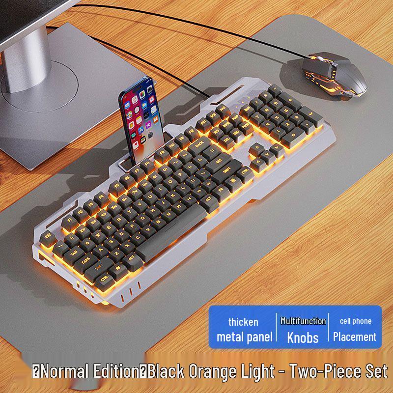 Wired Mechanical Keyboard, Headset & Mouse Set for Gaming and Office Use
