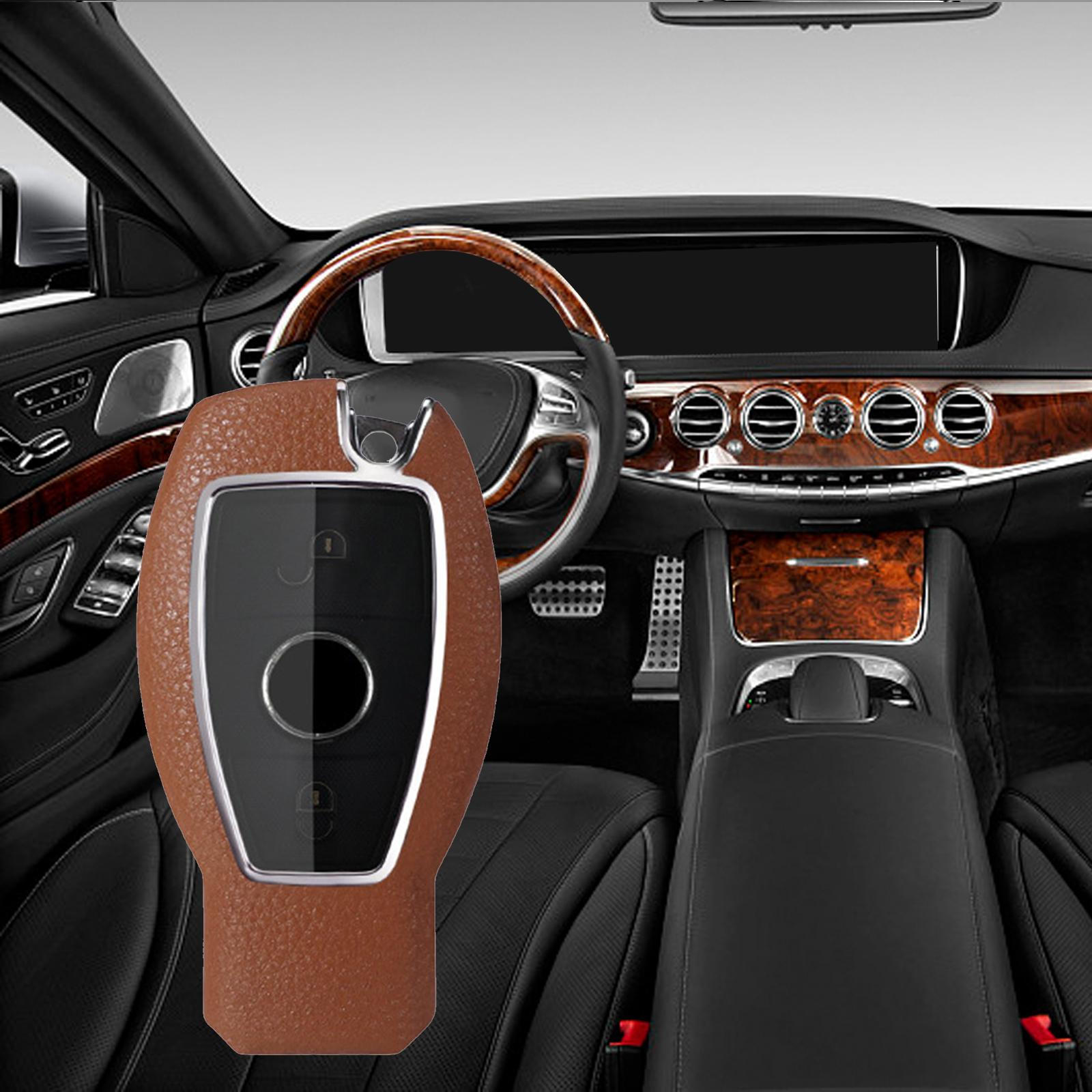 

Чехол-держатель для ключа автомобиля, корпус для A-класса, B-класса, C-класса, E-класса, S-класса, Sls, GLK, SLK, ml, защита коричневый