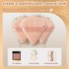 3pcs Triangular Powder Puff, Soft and Comfortable, Suitable for Loose Powder and Body Powder, Dry and Wet Dual-use, Makeup Tool, Beauty Tool