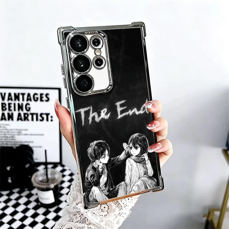 A-Attack On T-Titan Mikasa Plating Phone Case For Samsung Galaxy S24 S25 FE S26 Edge S23 Ultra S22 S21 Plus S20 Anti-Fall Airaba