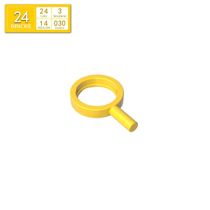 BRICKE Brick-Compatible Guest Building Block Set: Magnifying Glass Frame Spare Parts (Lego 30152/10830s02) 50g (~156 pcs)