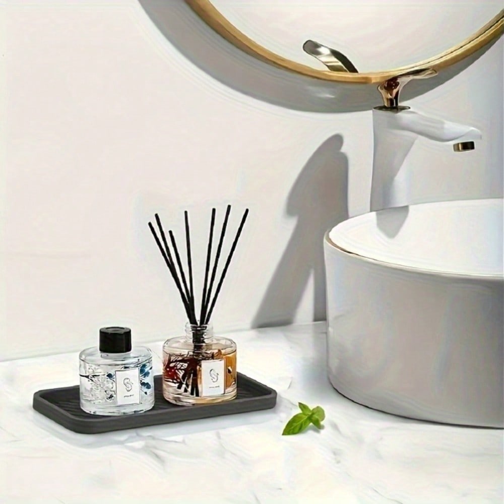 1pc Silicone Sink Splash Guard & Soap Holder - Multi-Functional Kitchen and Bathroom Accessory, Durable Plastic, Non-Toxic, Water-Resistant