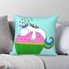 Unicorn Cupcake Square Pillowcase Polyester Linen Velvet Printed Zip Decorative Pillow Case Home Cushion Case Wholesale