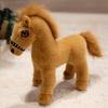 Simulación pony muñeca juguete de peluche zodiaco caballo pony blanco muñeca de trapo para niños regalo de cumpleaños